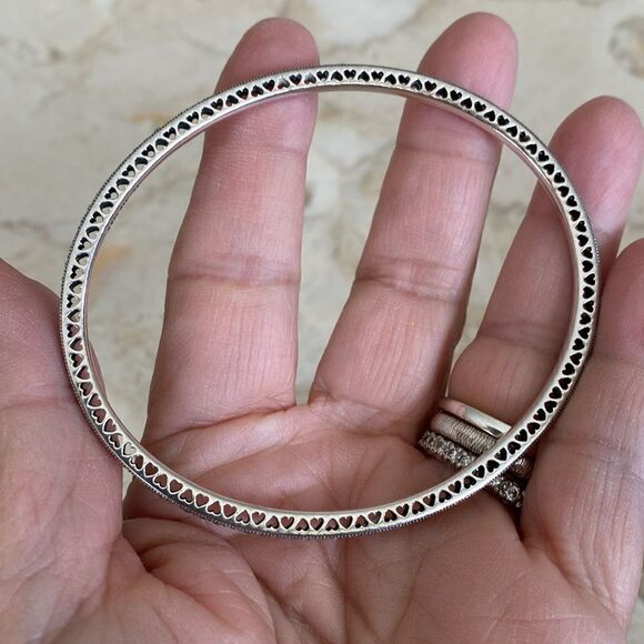 Pandora ALE 925 Oval Bangle Bracelet Twinkling Forever, Clear Cubic Zirconia - Picture 6 of 10